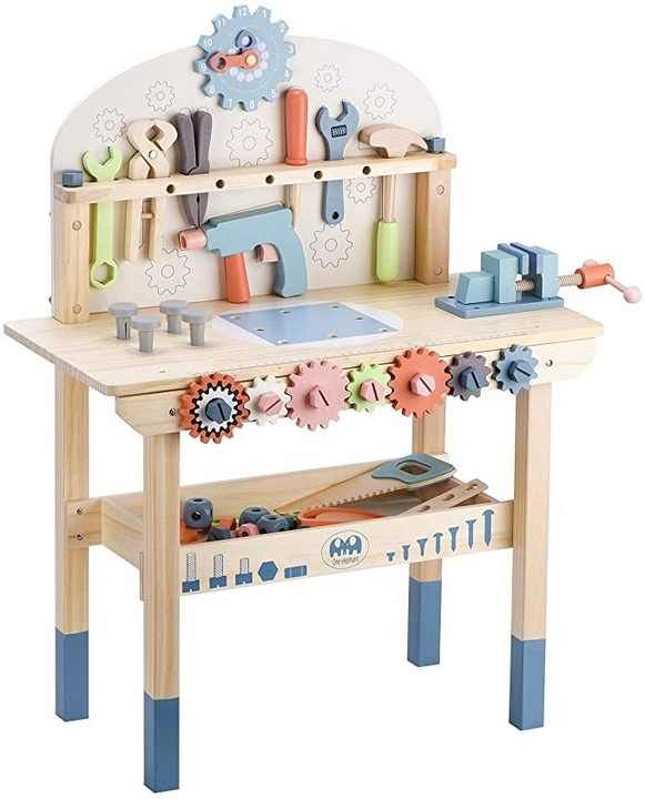 Simple Wooden Workshop Bench Set